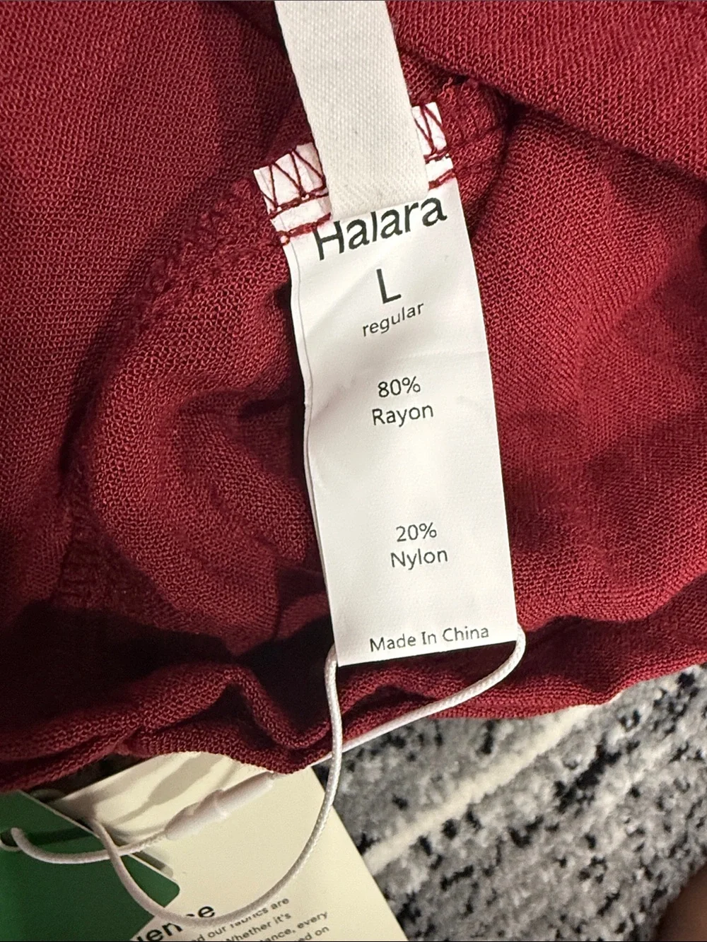 HALARA Red Women’s Linen-Blend Skort with Front Flap Pockets